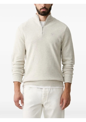 Barbour Ravensworth quarter-zip embroidered-logo sweatshirt - Neutrals