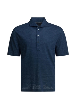 Brunello Cucinelli button-fastening short-sleeve polo shirt - Blue