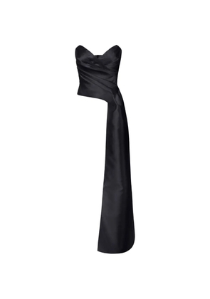 Elisabetta Franchi Gazar top with tail-like panel - Black