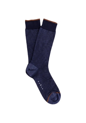 Hogan striped ribbed-trim socks - Blue