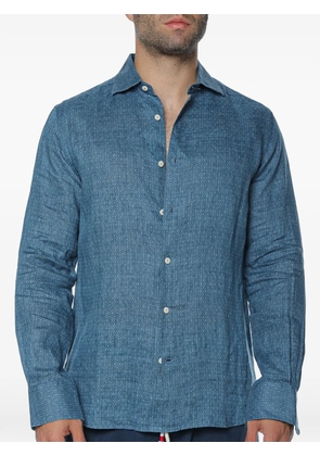 MC2 Saint Barth Pamplona flower-print linen shirt - Blue