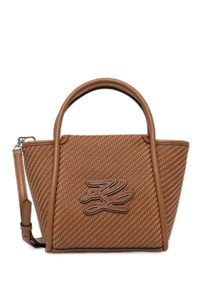 Karl Lagerfeld K/AUTOGRAPH logo-patch tote bag - Brown