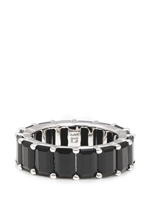 Izabel Display chunky crystal-embellished rings - Silver