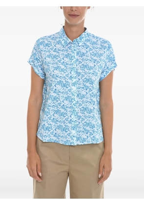 SAMSOE SAMSOE Majan floral-print short-sleeve shirt - Blue