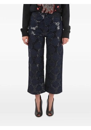 Diesel lace-overlay sequin-embellished jeans - Blue