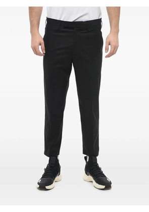 Neil Barrett concealed-fastening cropped tailored trousers - Black