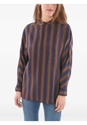 Woolrich Scully collarless striped shirt - Blue