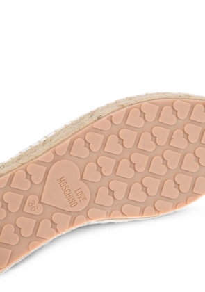 Moschino logo-print mesh espadrilles - White