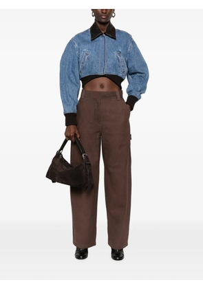 IRO leather panelled trousers - Brown