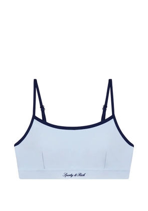 Sporty & Rich logo-print athletic bra - Blue