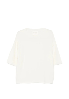 Closed short-sleeve sweater - Neutrals