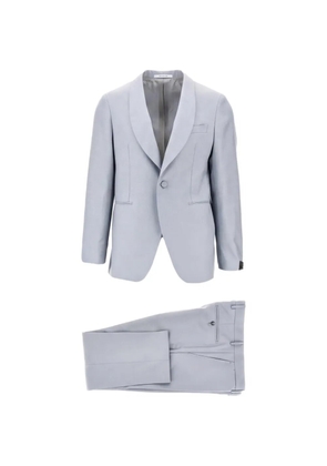 Tagliatore shawl-lapel single-breasted wool suit - Blue