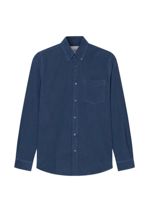 Closed button-down corduroy shirt - Blue