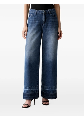 Karl Lagerfeld faded wide-leg jeans - Blue