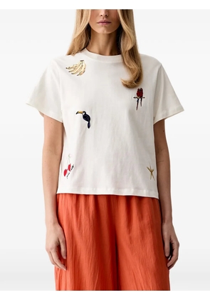 FARM Rio Cool Day embroidered T-shirt - White
