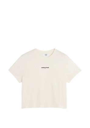 Maison Kitsuné logo-print T-shirt - Neutrals