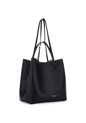 Emporio Armani 1981 logo-print pebbled-leather tote bag - Black