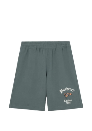 Burberry Check-flag cotton shorts - Blue