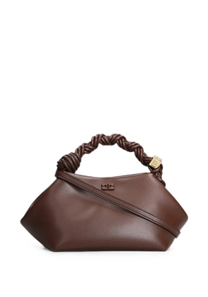GANNI small Bou leather tote bag - Brown