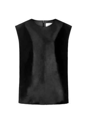 LouLou de Saison Juni sleeveless leather blouse - Black