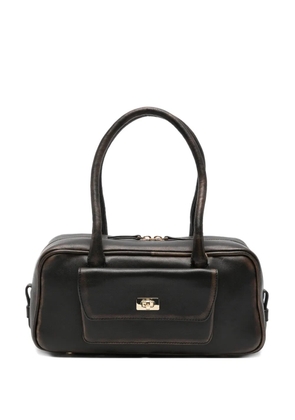 SANDRO Ezmehralda leather shoulder bag - Brown