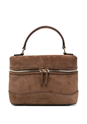 SANDRO City leather mini bag - Brown