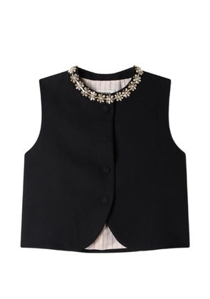 SANDRO embellished wool blazer - Black