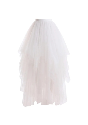 Gemy Maalouf tiered tulle skirt - White