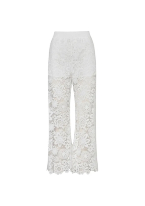 Waimari Demi lace wide-leg trousers - White