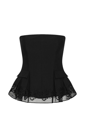ROTATE BIRGER CHRISTENSEN peplum bustier top black