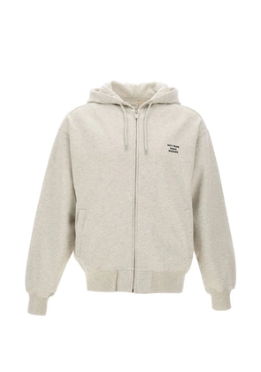 Drôle De Monsieur logo-print zip-up hoodie - Grey