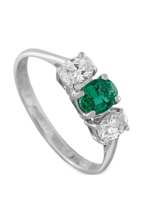 LB Exclusive emerald lab-grown diamond ring - Silver