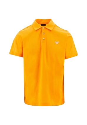 Emporio Armani logo-plaque polo shirt - Orange