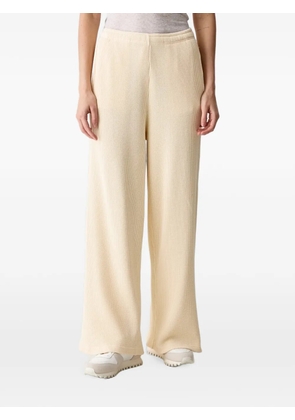 American Vintage Uscow waffle-knit wide-leg trousers - Neutrals