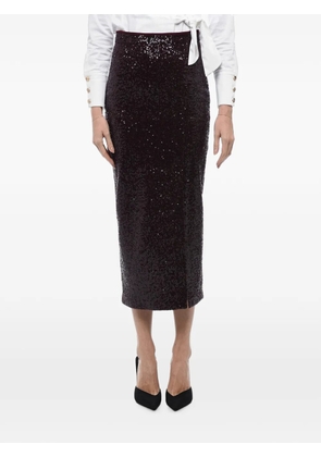 In The Mood For Love sequin-embellished midi skirt - Red