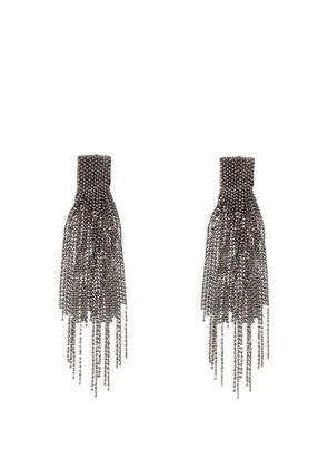 Fabiana Filippi beaded fringe-detail earrings - Grey