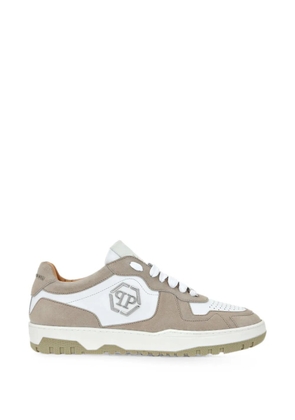 Philipp Plein Hexagon logo-plaque panelled sneakers - Neutrals