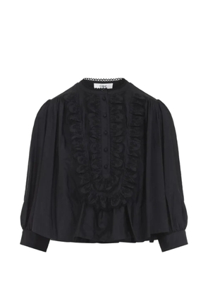 Chloé ruffled lace-trim blouse - Black