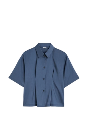 Jil Sander pleated short-sleeve shirt - Blue