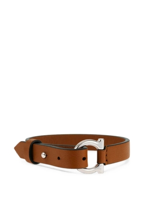 Ferragamo Gancini leather bracelet - Silver
