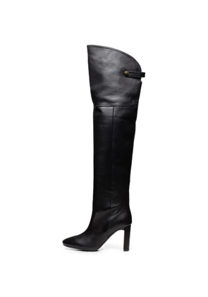 Poche Paris over-the-knee leather boots - Black