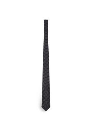 Lardini patterned silk tie - Black