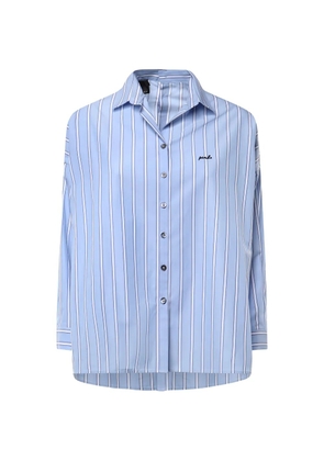 PINKO striped embroidered-logo shirt - Blue