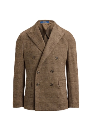 Polo Ralph Lauren Polo Soft double-breasted check jacket - Brown