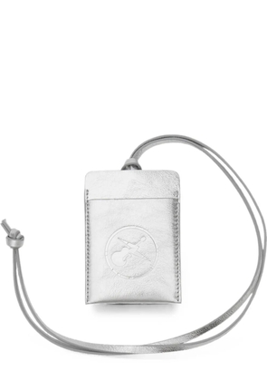 A.P.C. metallic leather card holder - Grey