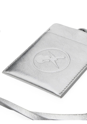 A.P.C. metallic leather card holder - Grey