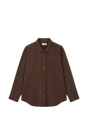 TOMBOY chest-pocket button-down cotton shirt - Brown