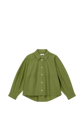 TOMBOY raglan-sleeve button-down cotton shirt - Green