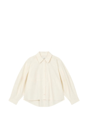TOMBOY raglan-sleeve button-down cotton shirt - Neutrals