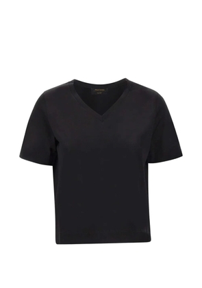 Gran Sasso V-neck rolled-cuff T-shirt - Black